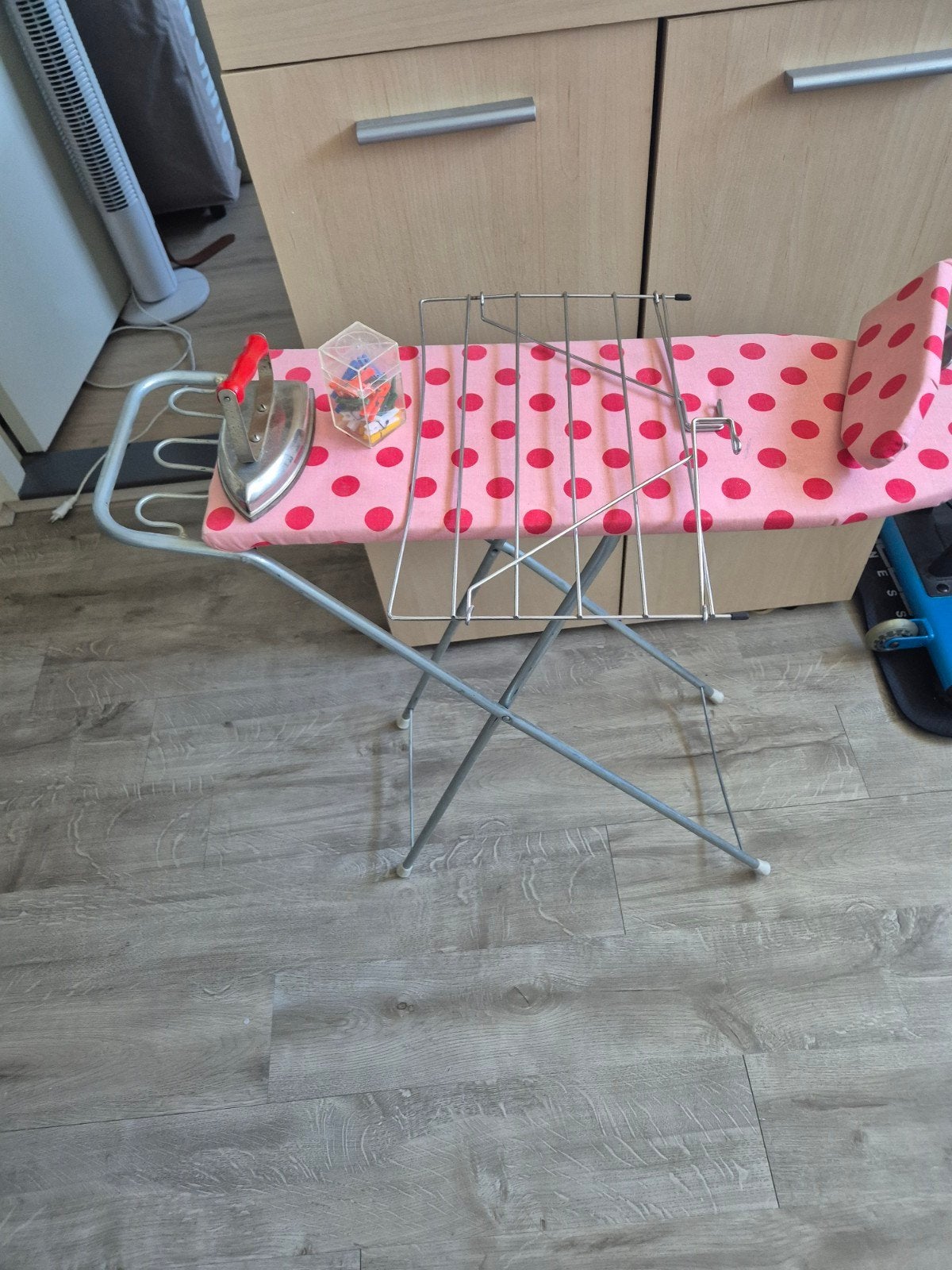vintage kinder strijkplank strijkijzer wasrek wasknijpers, Ophalen, Jongen of Meisje
