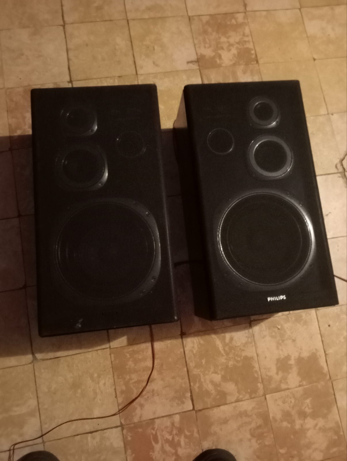 Philips AK292/20 Speaker Systeem - 2 Stuks, Stereo speakers, Philips, Gebruikt, Inclusief kabels