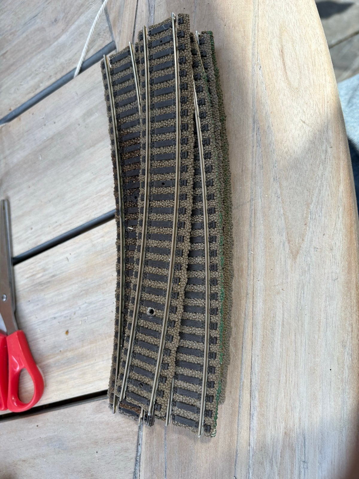 Fleischmann G138 R647 Rails Gebogen - 9x, Hobby en Vrije tijd, Modeltreinen | H0, Gebruikt, Gelijkstroom, Fleischmann, Rails