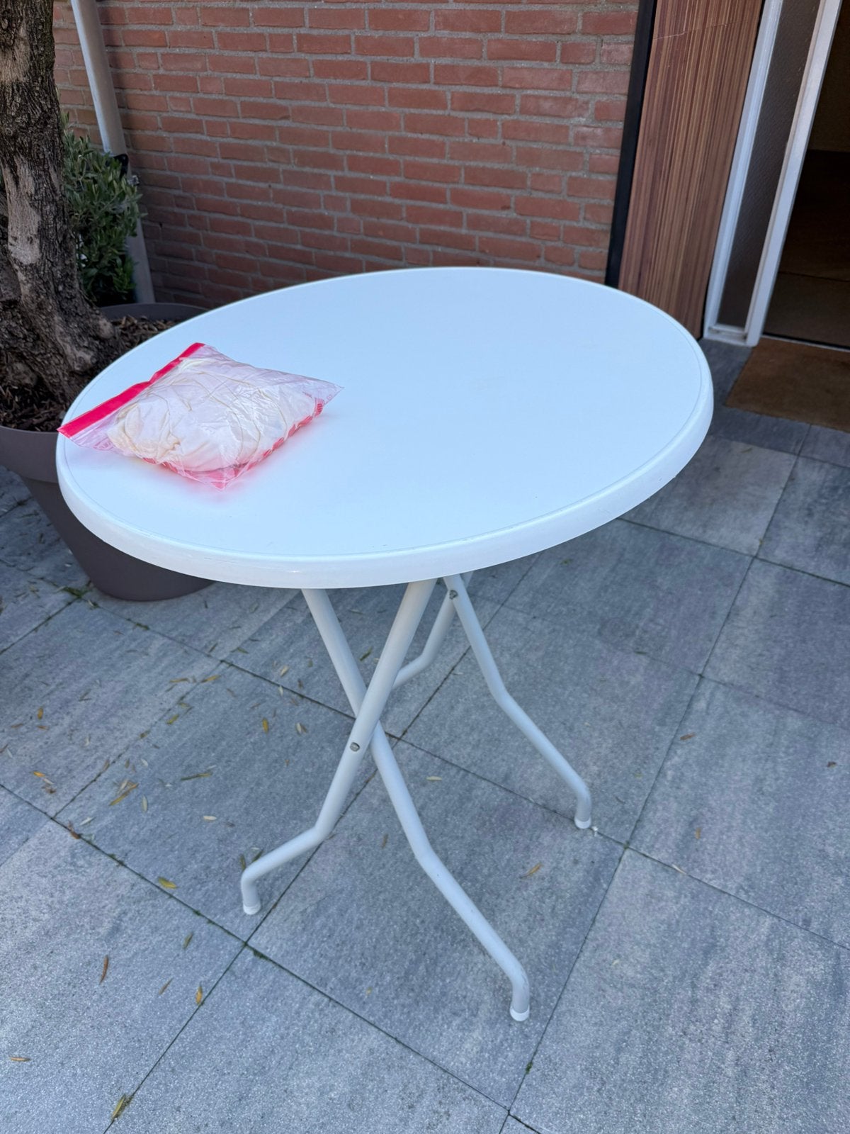 Sterke stevige opklapbare stalen statafel, Tuin en Terras, Tuintafels, Ophalen, Zo goed als nieuw, Rechthoekig, Metaal