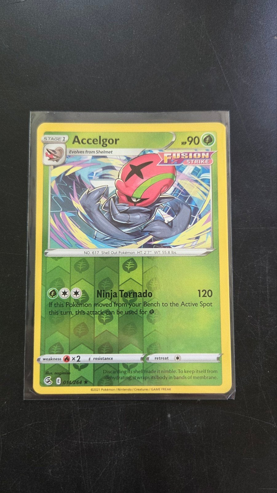Accelgor 014/264 Reverse Holo - Fusion Strike Pokémon Kaart, Verzenden, Zo goed als nieuw, Losse kaart, Foil