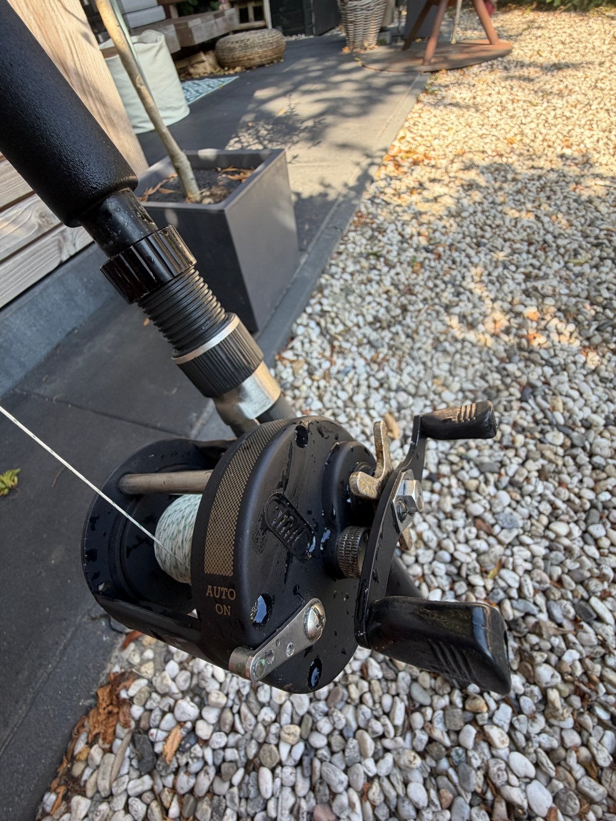 SHAKESPEARE SEA SERPENT zeevishengel met graphite molen, Watersport en Boten, Ophalen, Gebruikt, Complete set
