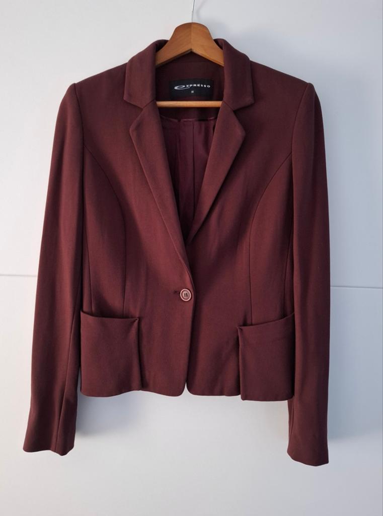 Bordeauxrode blazer in stretchstof Expresso maat 38, Maat 38/40 (M), Expresso, Ophalen of Verzenden, Zo goed als nieuw