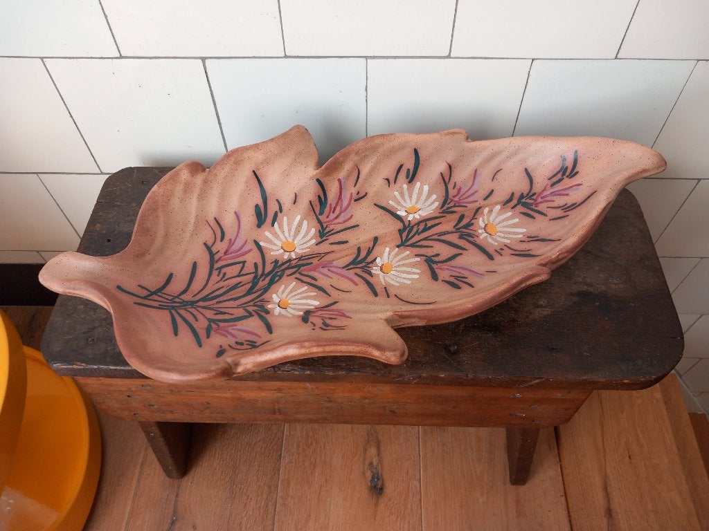 vintage schaal XL grote fruitschaal aardewerk 60s Vallauris, Antiek en Kunst, Ophalen