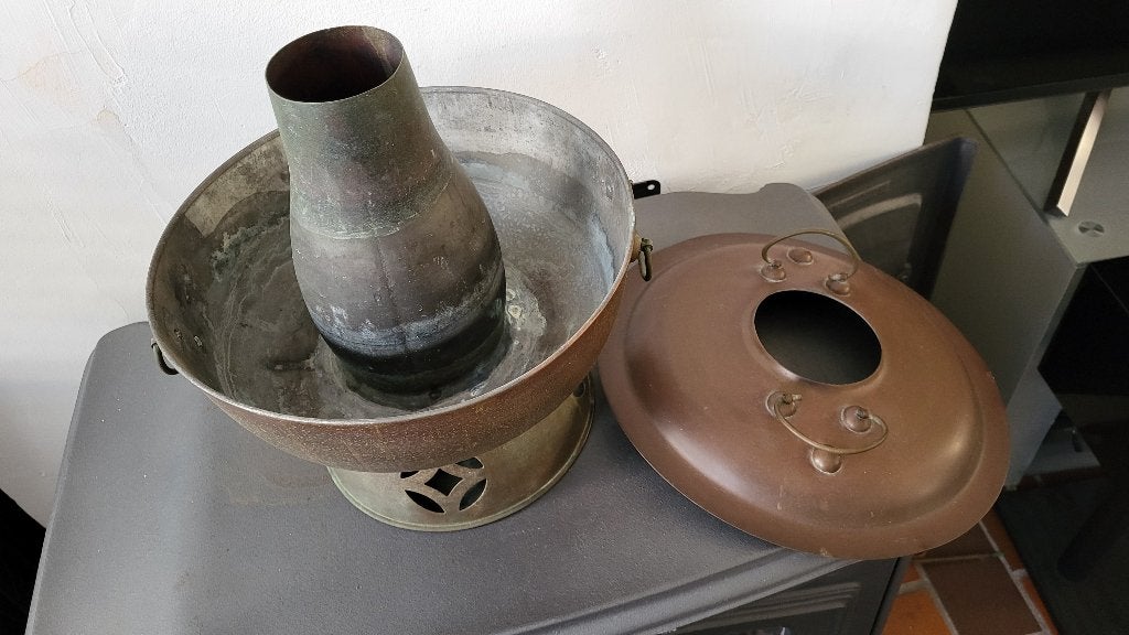 Mongolian Copper Brass Hot Pot ~ Asian fondue Shabu Shabu, Met deksel, Ophalen of Verzenden, Koper, Kookpan