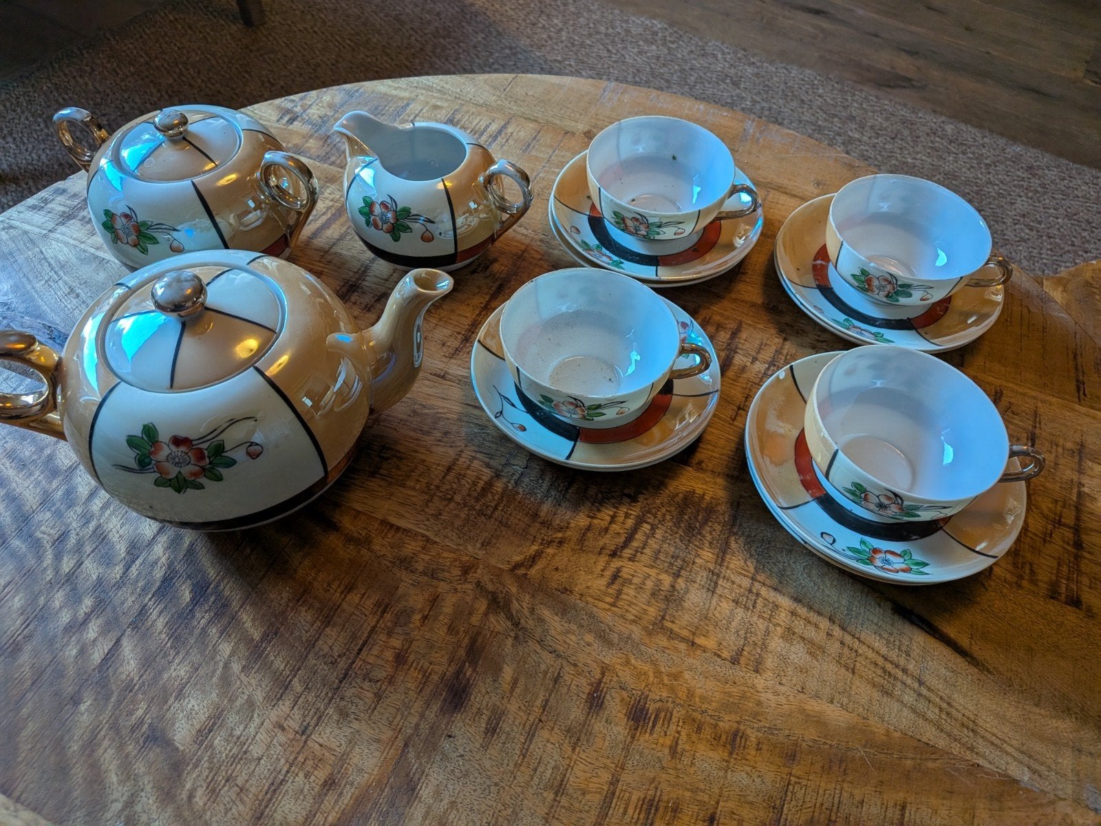 Antiek Japans Lusterware Theeservies – Dai Nippon Jaren '20, Antiek en Kunst, Ophalen