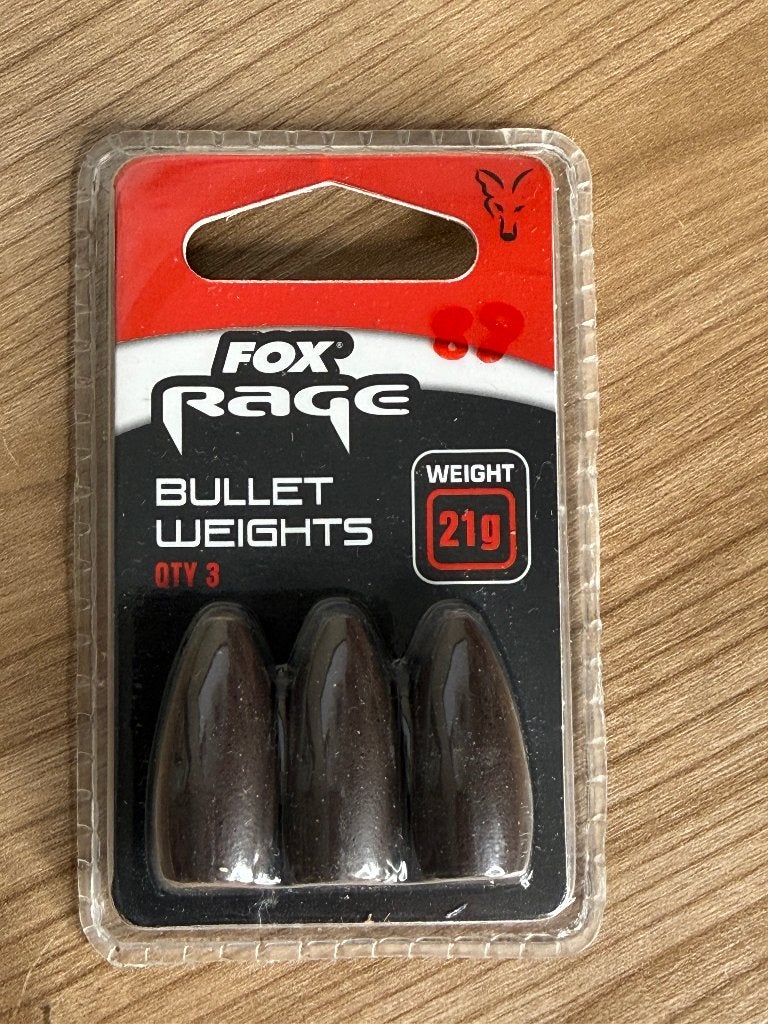 Fox Rage Bullet Weights 21 g – 3 stuks, Watersport en Boten, Overige typen, Nieuw, Ophalen of Verzenden, E