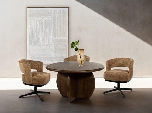 ACTIE Draaibare Eetkamerstoel Bruce €299,- NU VOOR €269,- (4, Nieuw, Ophalen of Verzenden, Vijf, Zes of meer stoelen, Draaibare eetkamerstoel stoel fauteuil gratis bezorging