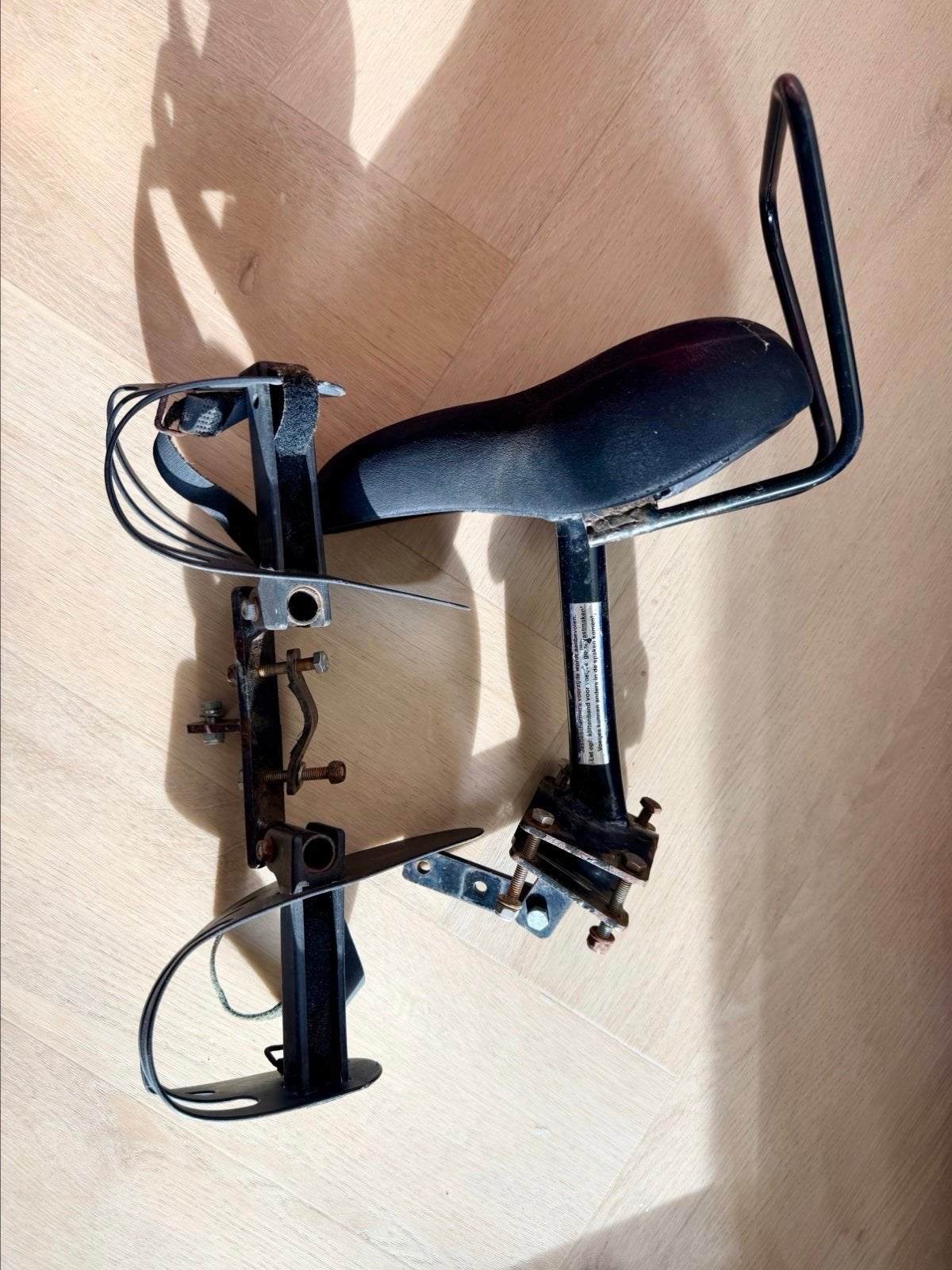 Junior fietsstoeltje/zadel op stang met voetsteuntjes, Fietsen en Brommers, Fietsaccessoires | Fietsstoeltjes, Ophalen, 22 t/m 36 kg