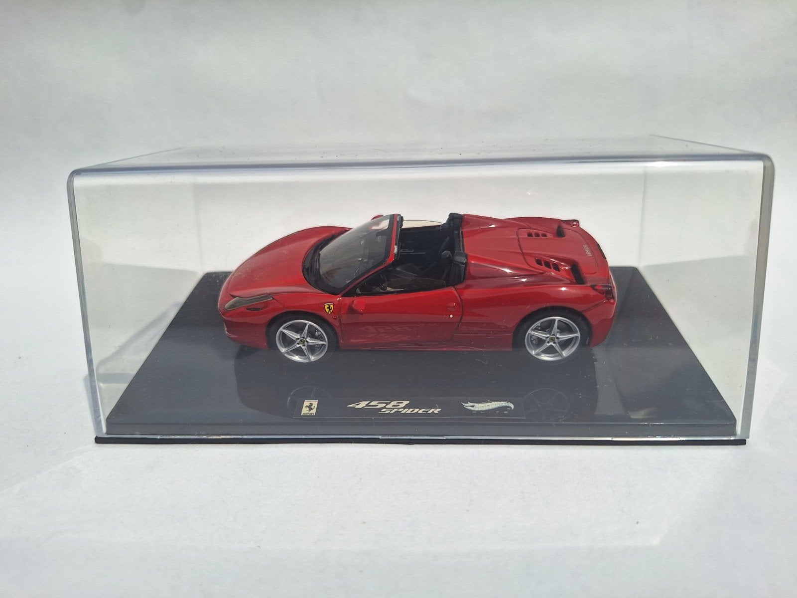 Ferrari 458 Spider - rood - HotWheels Elite, Ophalen of Verzenden, Zo goed als nieuw, Auto, Overige merken