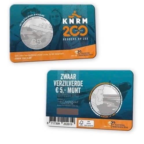 coincard 5 euro KNRM (kwaliteit BU), Ophalen of Verzenden, Koningin Beatrix, Euro's, Losse munt