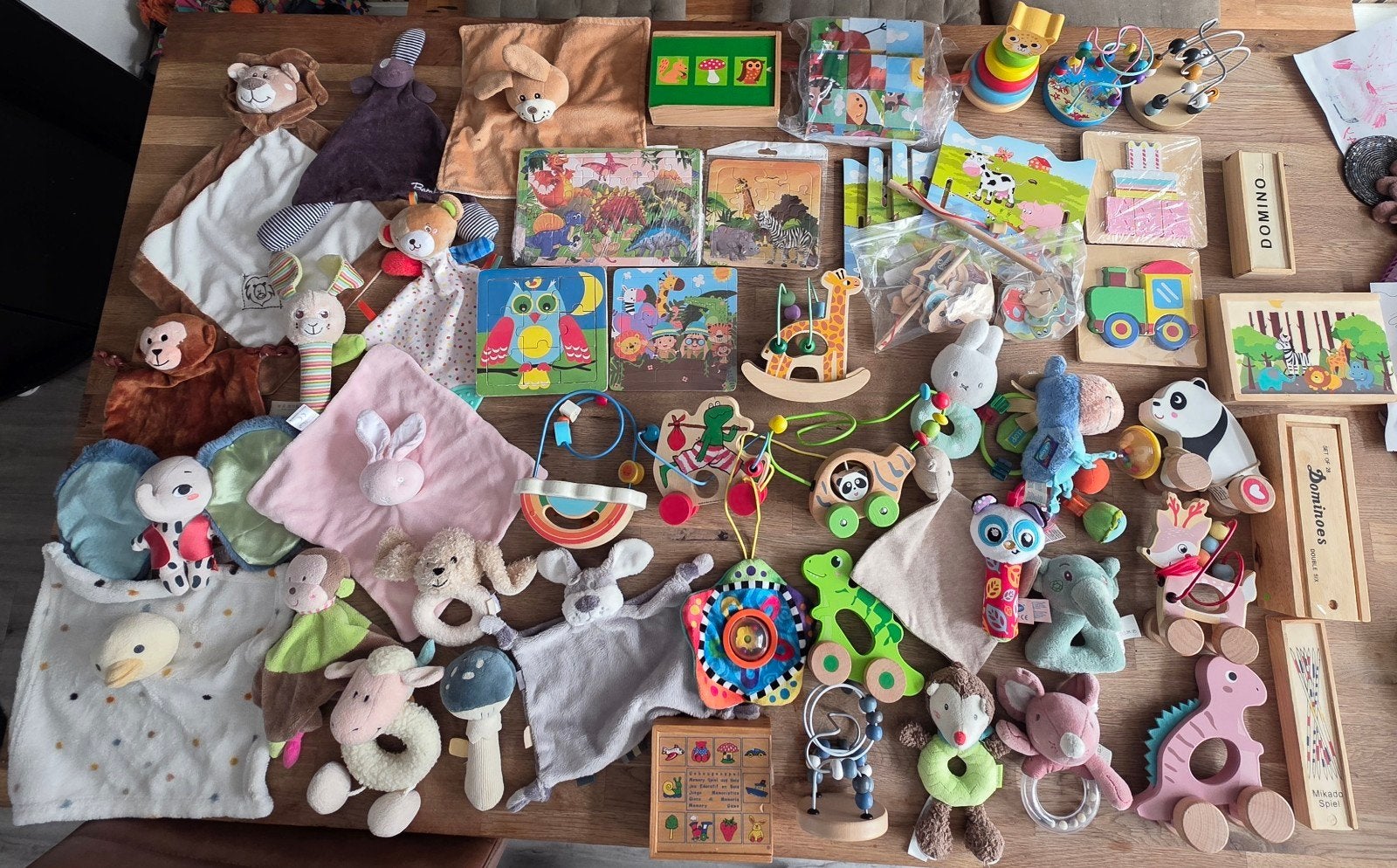 Grote partij babyspeelgoed: knuffels, rammelaars, puzzels, Kinderen en Baby's, Speelgoed | Babyspeelgoed, Ophalen, Gebruikt, Overige typen
