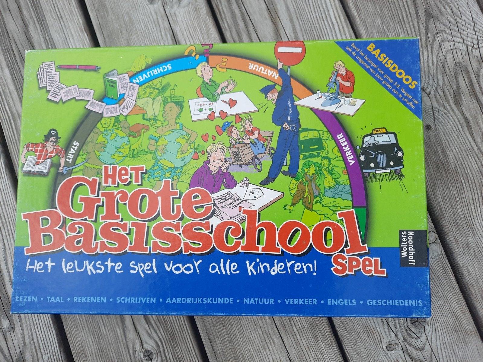 Het Grote Basisschool Spel - Educatief bordspel € 7,50, Drie of vier spelers, Ophalen of Verzenden, Zo goed als nieuw, Wolters Noordhoff