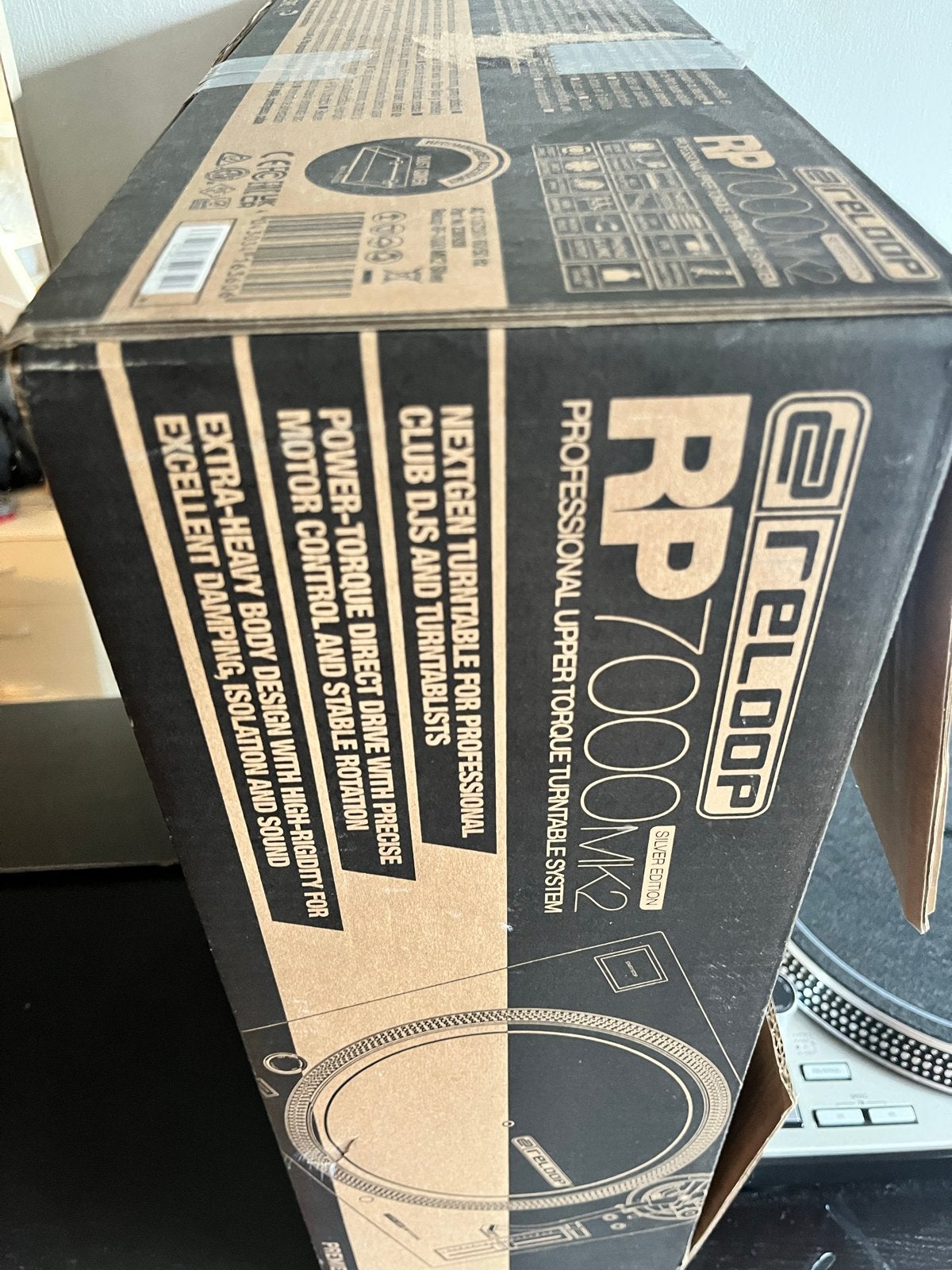 Reloop RP-7000 MK2 Zilver - Uitstekende staat, compleet, Audio, Tv en Foto, Platenspelers, Pitch-regelaar, Zo goed als nieuw, Platenspeler
