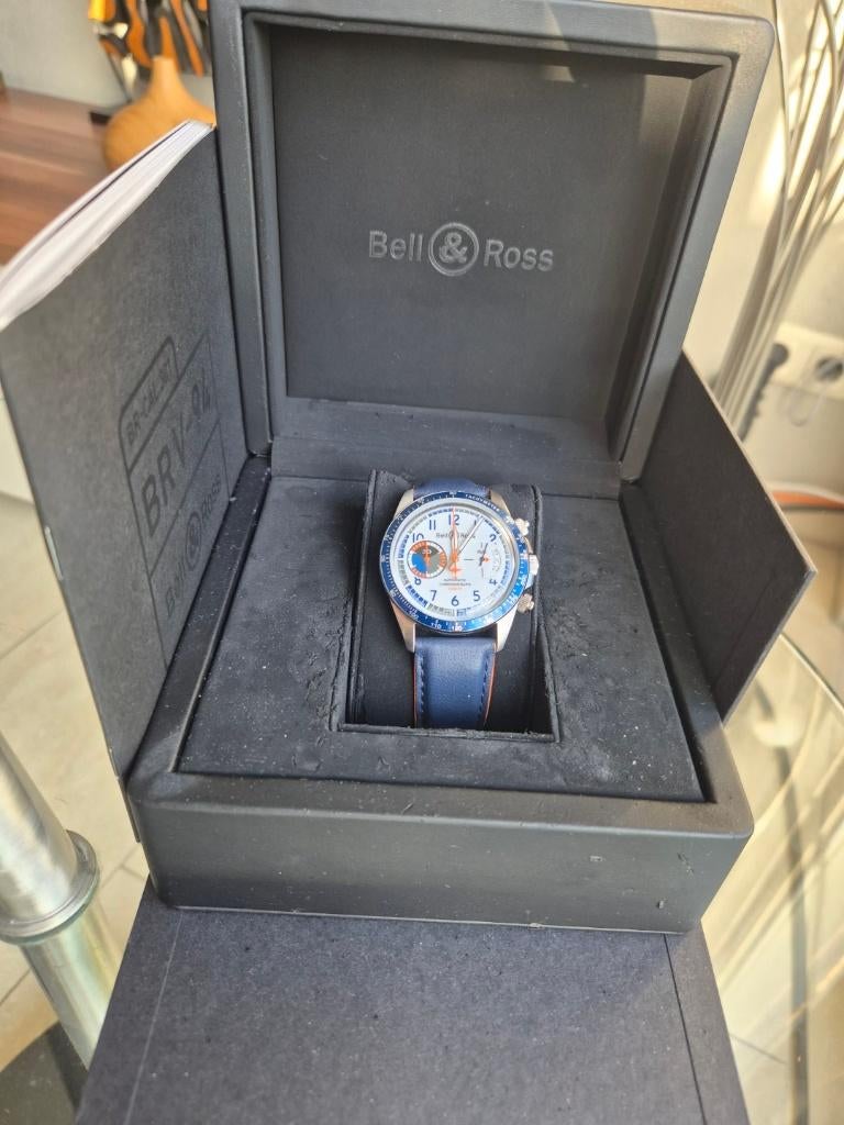 Bell & Ross BR V2-94 racing bird / Limited edition 999st, Overige merken, Leer, Staal, Polshorloge