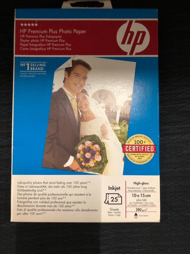 HP fotopapier 10 x 15 cm 280 grams, Nieuw, Glanzend, Ophalen of Verzenden, HP