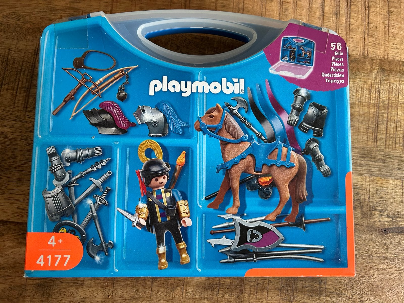 2x Playmobil Sorteerbox Ridder 4177 (2007) - Nieuwstaat, Kinderen en Baby's, Speelgoed | Actiefiguren, Ophalen of Verzenden, Zo goed als nieuw