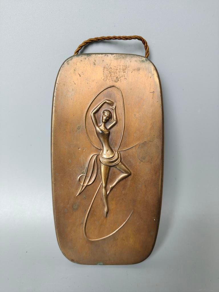 Brons ? Muurdecoratie plaquette Hagenauer stijl Art Deco, Verzenden