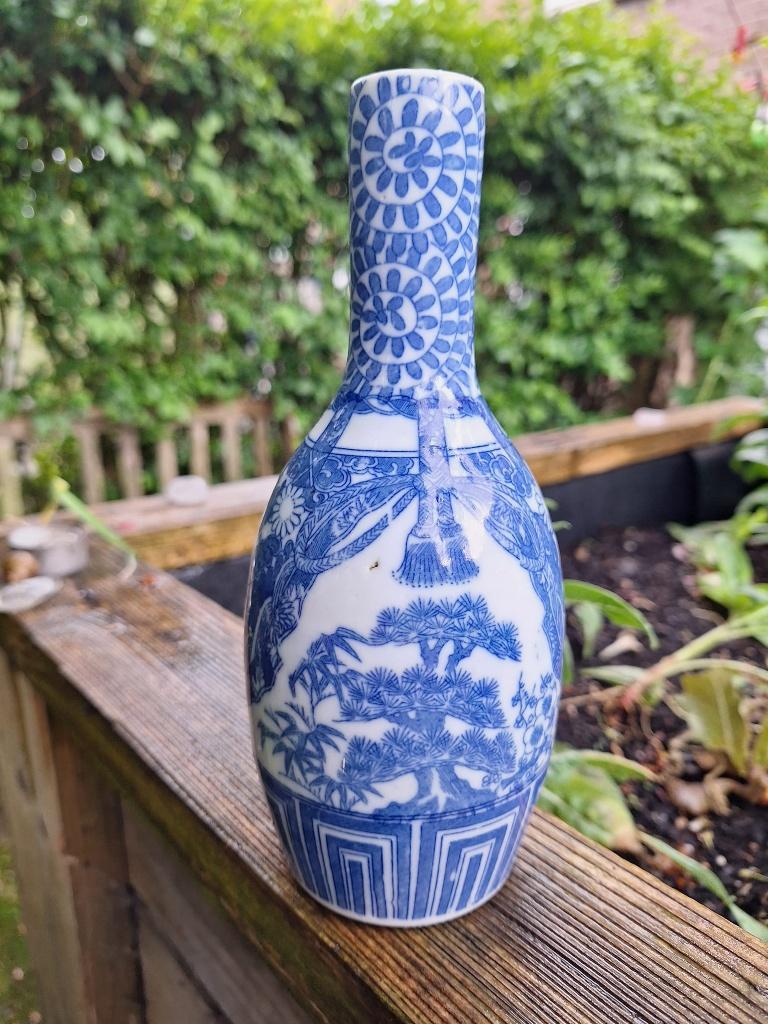 Antieke Japanse imari sake fles | Arita porseleinen | 19,5 c, Ophalen of Verzenden