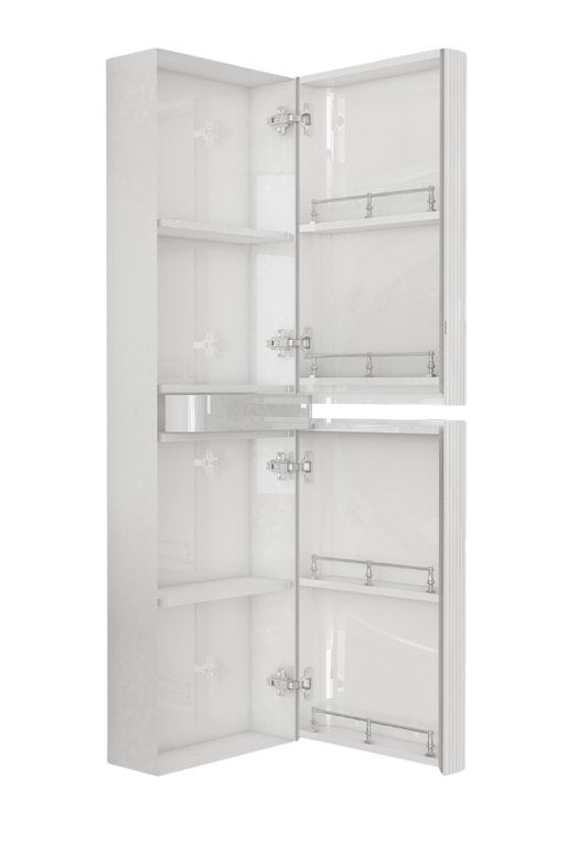 Kolomkast, glans wit, ribbels, modern, luxe stijl, Virka 140, Ophalen of Verzenden, Nieuw