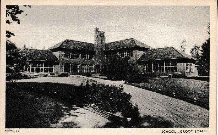 ERMELO - SCHOOL GROOTE MAUS, Ophalen of Verzenden, 1940 tot 1960, Ongelopen, Gelderland