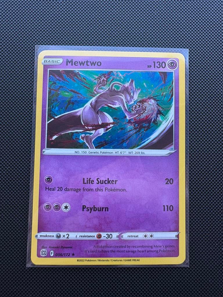 Mewtwo Cosmo Holo 056/172 Mew V Box Promo, Ophalen of Verzenden, Nieuw, Losse kaart