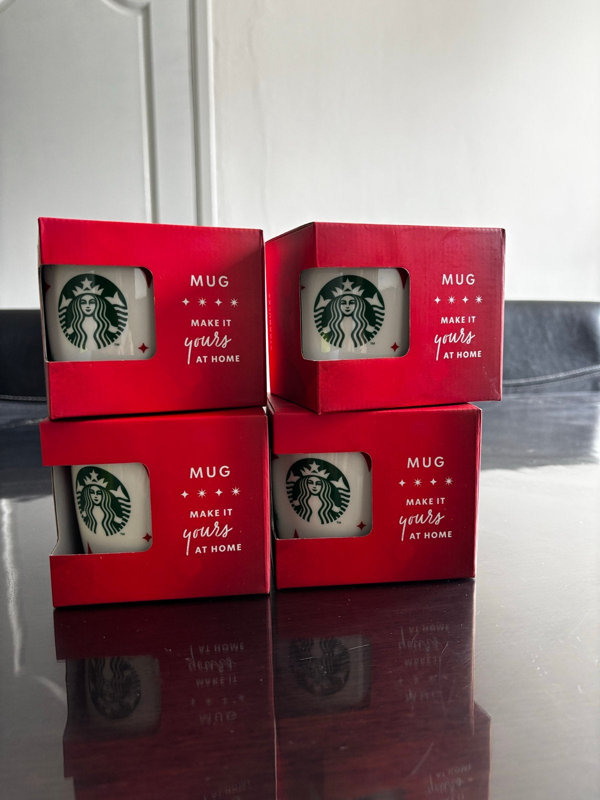 Starbucks Mugs - Set van 4 - Nieuw in doos, Overige typen, Nieuw, Ophalen of Verzenden, Steen/keramiek