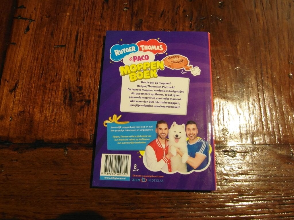 Te koop Rutger en Thomas moppenboek, Boeken, Ophalen, Gelezen, Moppen