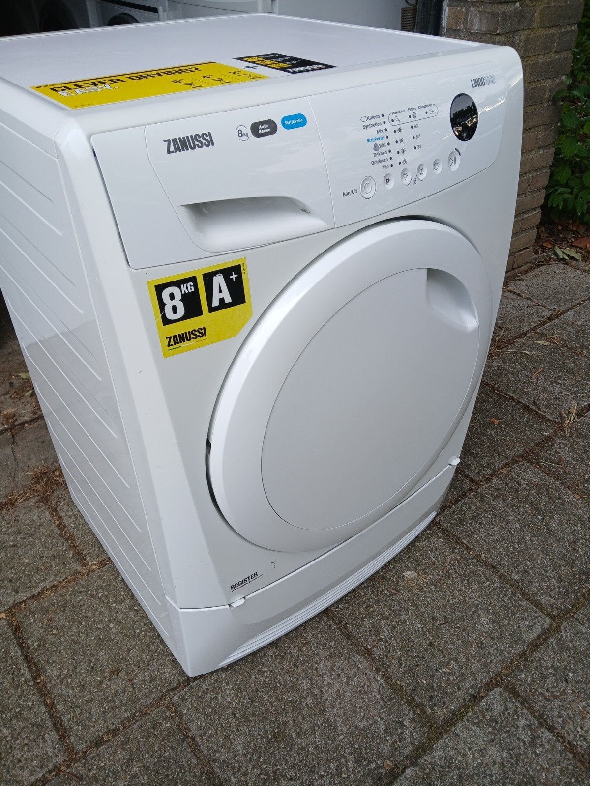 warmtepompdroger Zanussi lindo1000 8kg A++ nette staat!, Witgoed en Apparatuur, Ophalen, Overige typen, 8 tot 10 kg, Refurbished