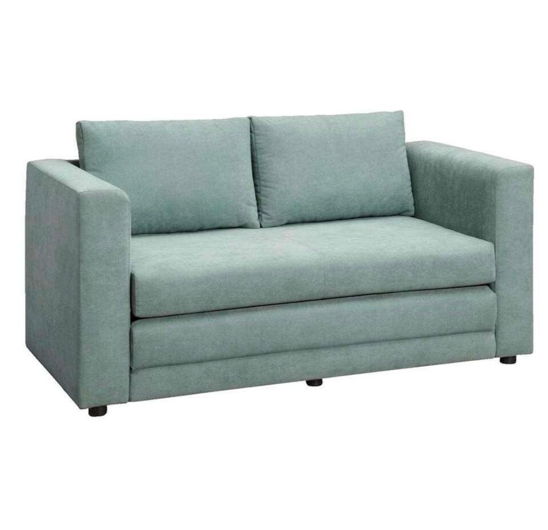 Slaapbank Sirena mint 72x139x69 cm - Compact & Comfortabel, Ophalen, Zo goed als nieuw, Tweepersoons