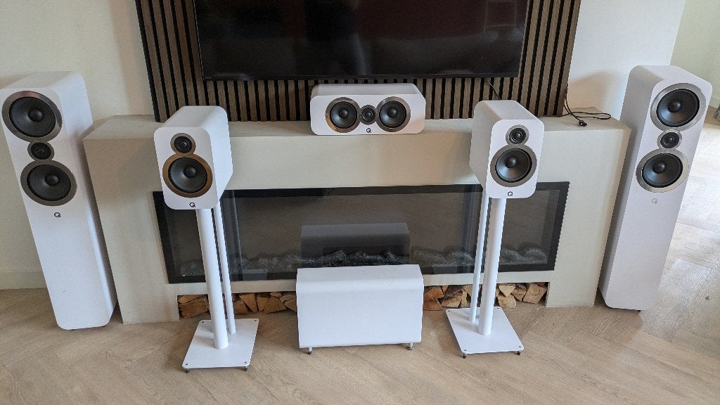 Q Acoustics 3050i set, Gebruikt, Complete surroundset, 120 watt of meer, Ophalen