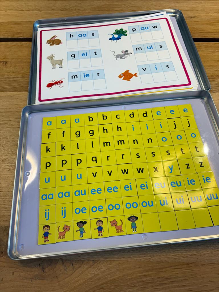 Magnetische Letterdoos Rom Pom Pom - Leren Lezen, Kinderen en Baby's, Speelgoed | Educatief en Creatief, Ophalen, Zo goed als nieuw
