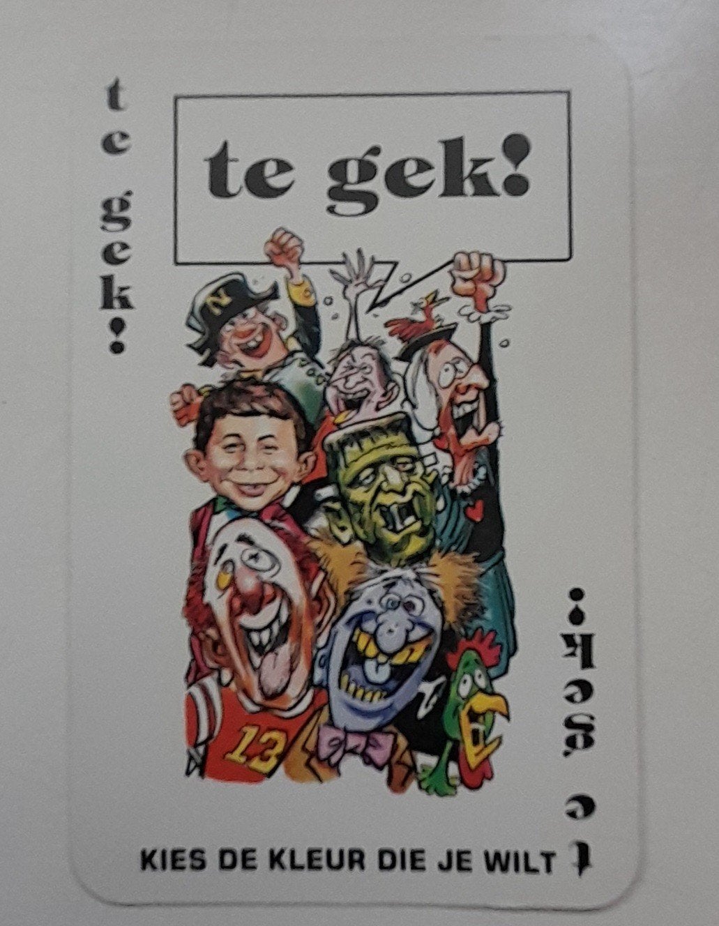 Gevraagd Joker 'Te Gek!' speelkaart - Kies de kleur die je, Ophalen of Verzenden, Gebruikt, Joker(s)