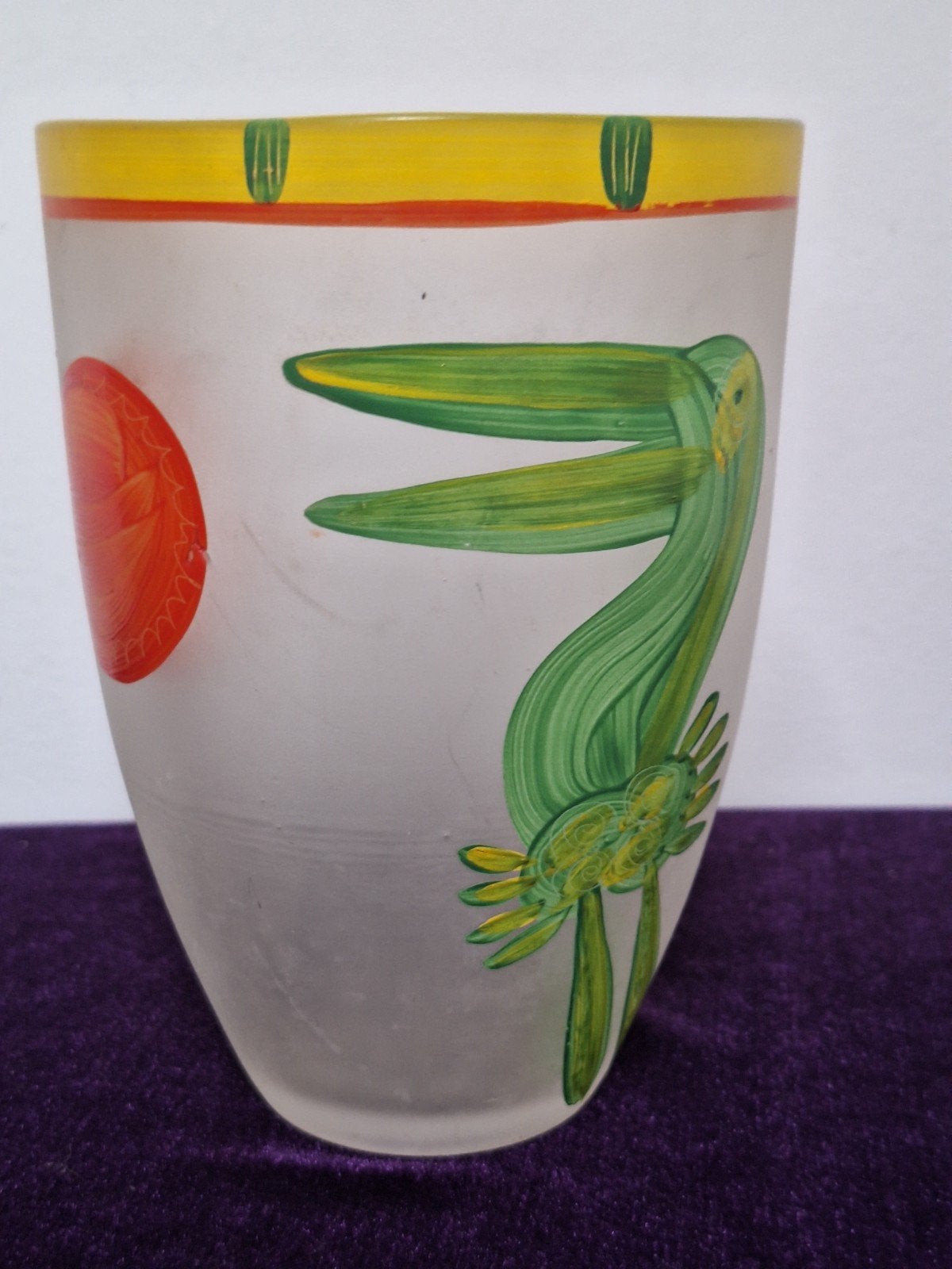 Lena Engman -Sea Glasbruk -glazen Vaas - gesigneerd, Antiek en Kunst, Kunst | Designobjecten, Ophalen of Verzenden