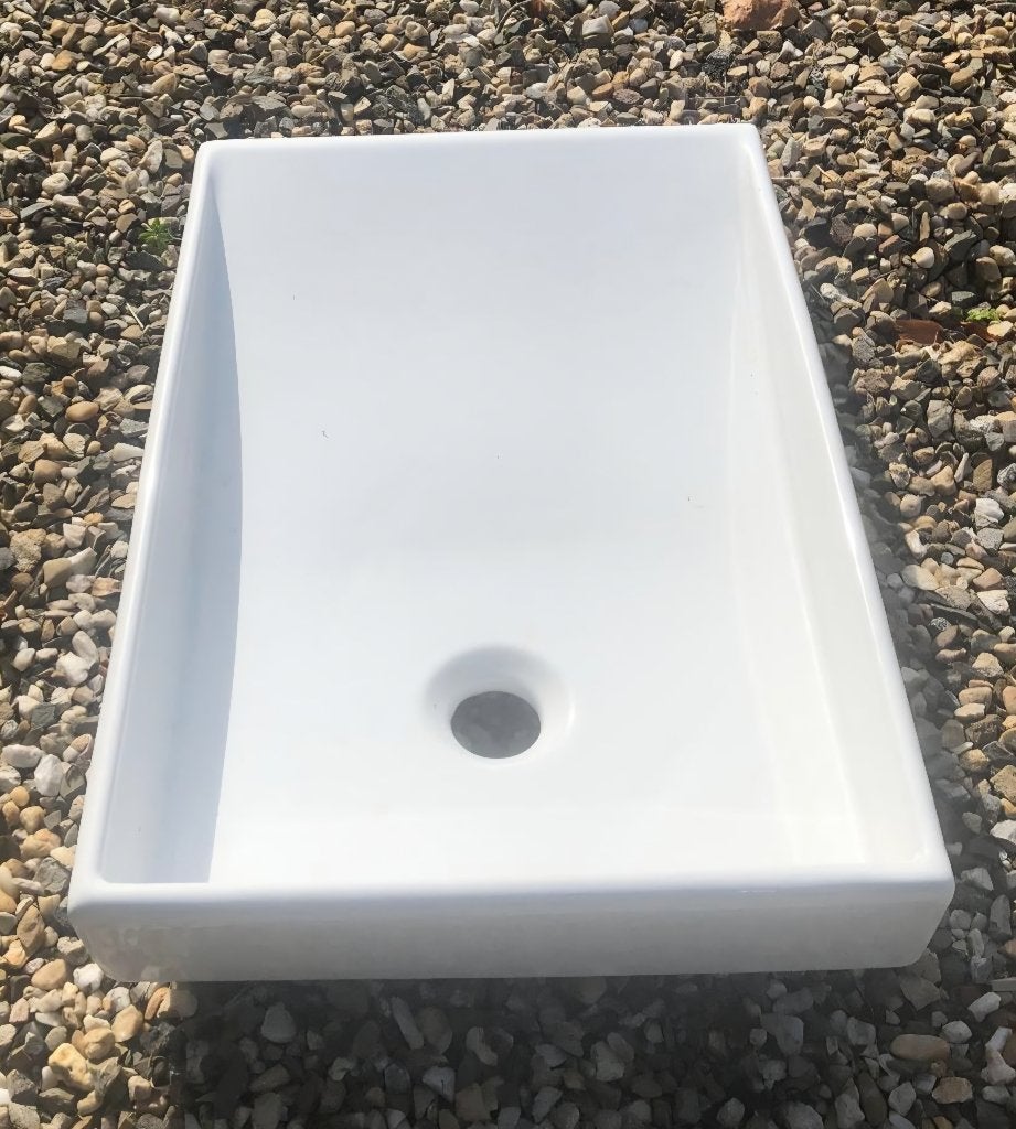 Witte keramische Lavabo D'arredo desing sink, Ophalen, Nieuw, Steen, Wastafel