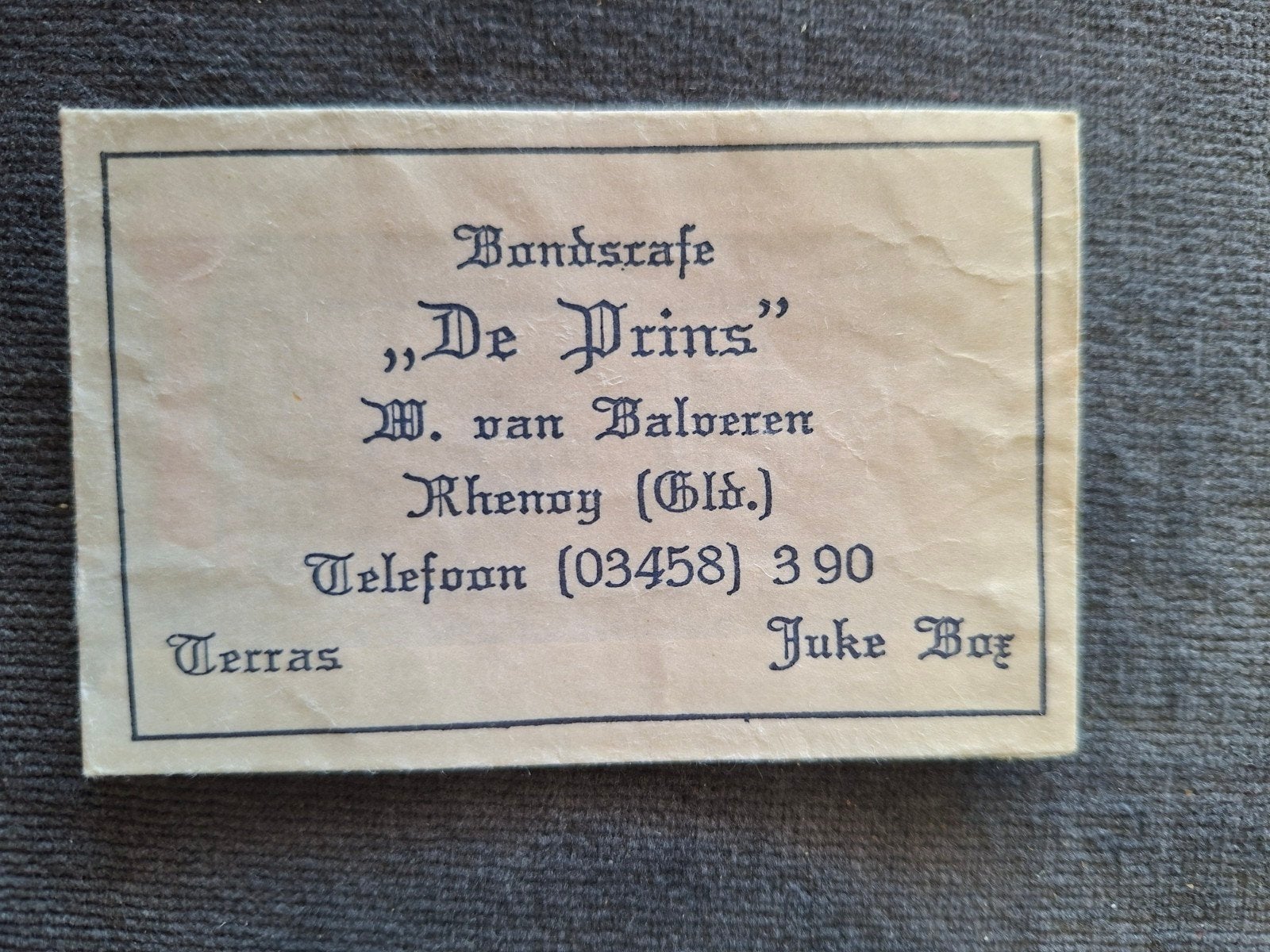 Rhenoy (Gld.), Bondscafé "De Prins", Verzenden, Nederland