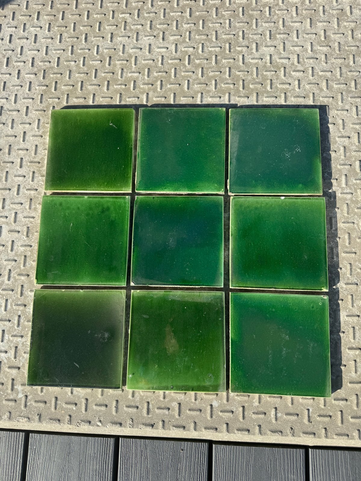 Groene geglazuurde tegels 15,2x15,2 cm (ca. 0,7 m²), Ophalen, Gebruikt, Minder dan 20 cm, Minder dan 20 cm