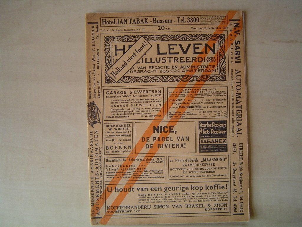 Tijdschrift Het Leven 10-9-1938, Verzamelen, Tijdschriften, Kranten en Knipsels, Verzenden, 1920 tot 1940, Nederland, Tijdschrift