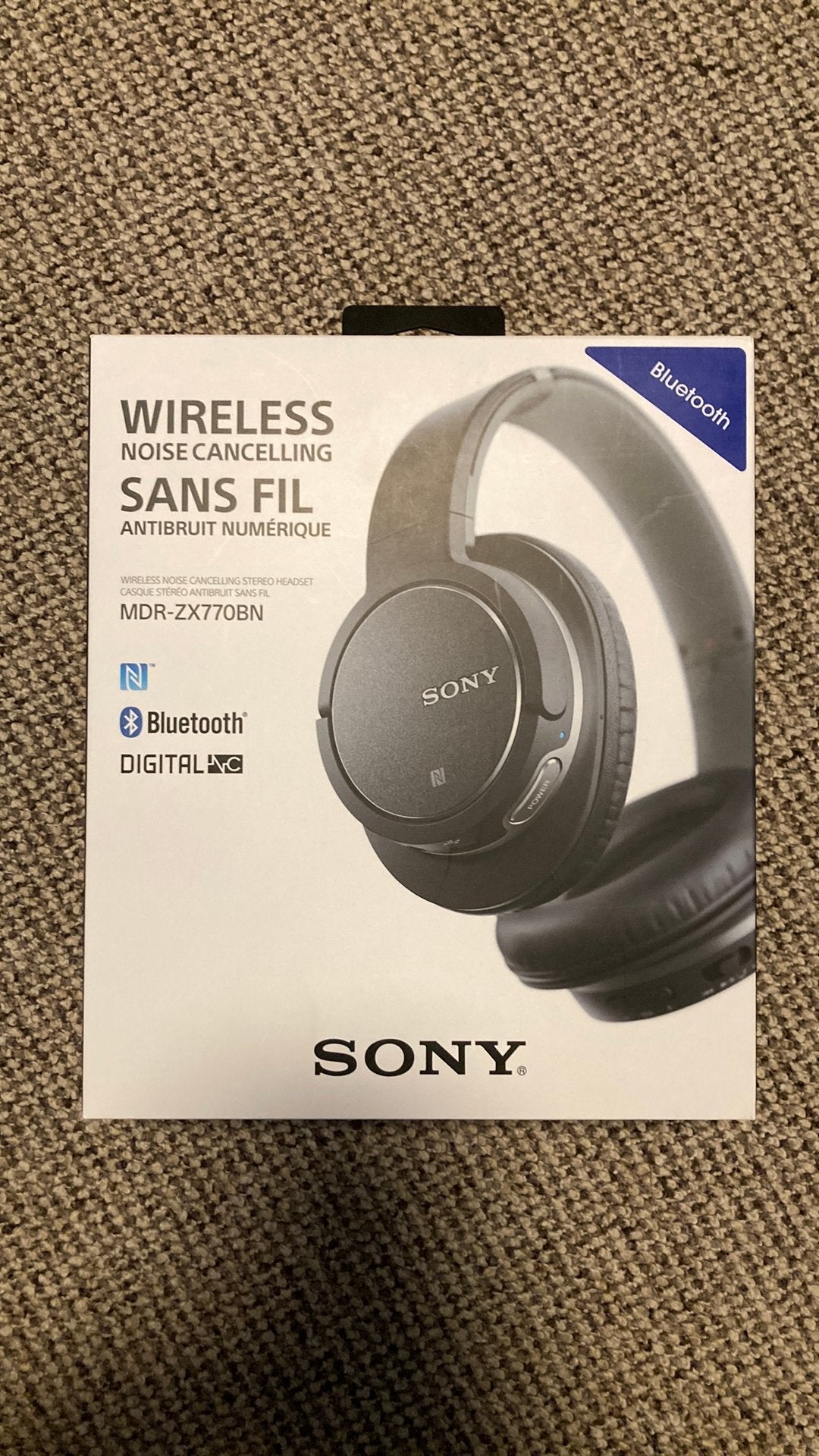 Sony Noise Cancelling koptelefoon, Computers en Software, Ophalen of Verzenden, Zo goed als nieuw, Draadloos, Over-ear