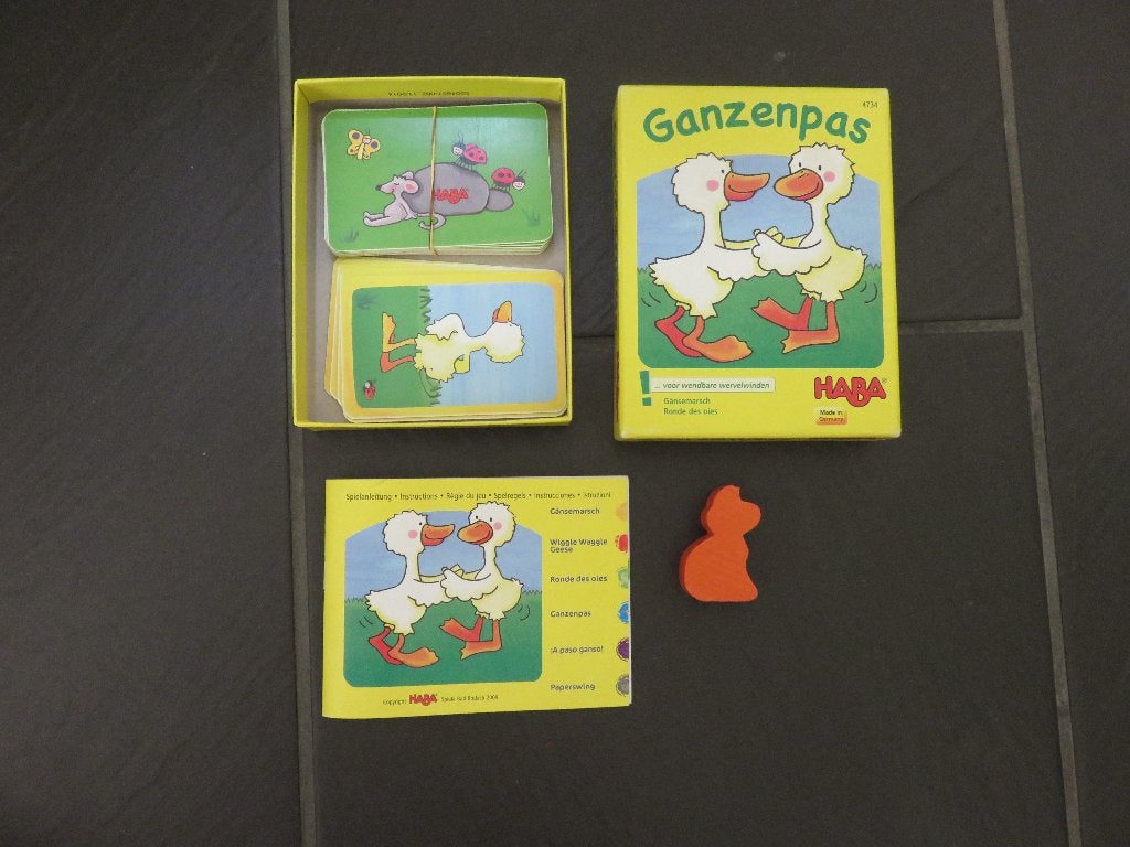 Ganzenpas, leuk beweegspel voor 3-6 jaar, HABA., Hobby en Vrije tijd, Gezelschapsspellen | Kaartspellen, Ophalen of Verzenden