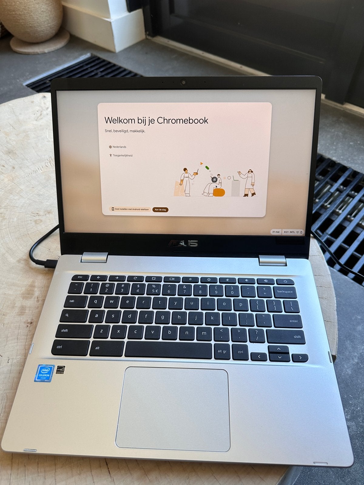 Asus C424MA-EB0083 Chromebook - 14 inch - 4GB/64GB, 14 inch, 4 GB of minder, 64 GB, Ophalen of Verzenden