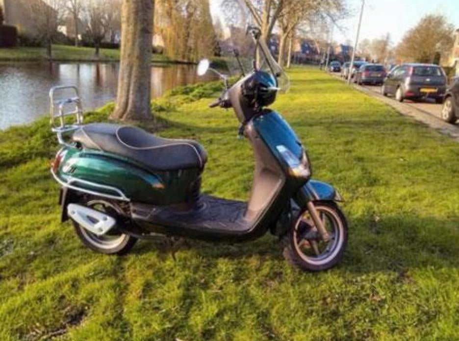 SYM Fiddle II Scooter - Groen - 2013- geel kenteken, Fietsen en Brommers, Scooters | SYM, Ophalen, Gebruikt, Maximaal 45 km/u