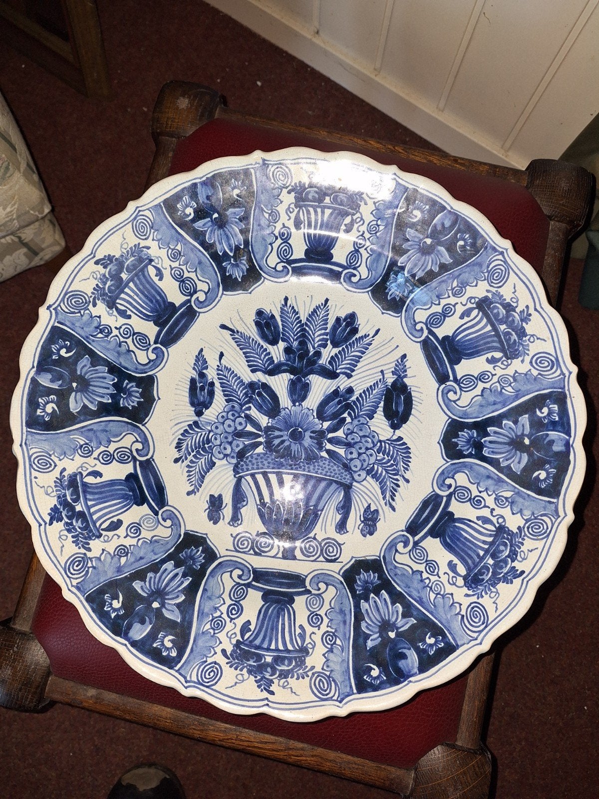 Oud Delftsblauw Bord.Ophalen., Antiek en Kunst, Ophalen