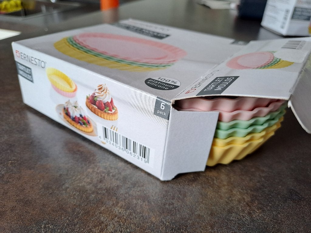 6 Ernesto mini tartelette bakvormen, Ophalen of Verzenden, Zo goed als nieuw, Taarten, Bakvorm