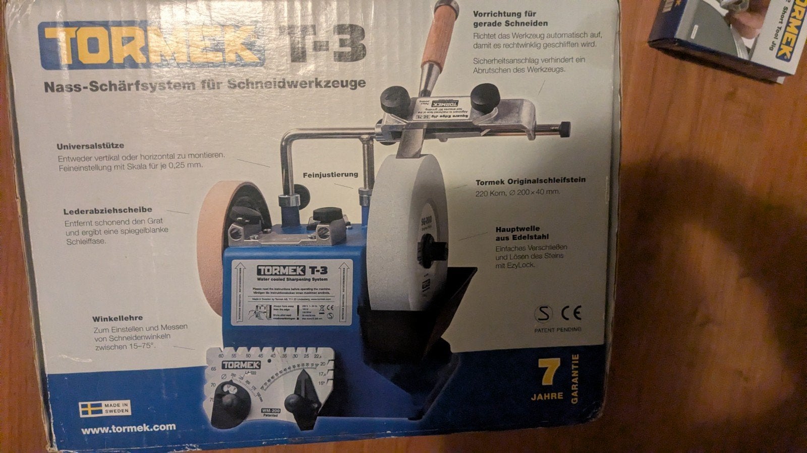 Tormek T-3 Watergekoeld Slijpsysteem met Accessoires, Ophalen, Nieuw, Minder dan 700 watt, Werkbankslijpmachine