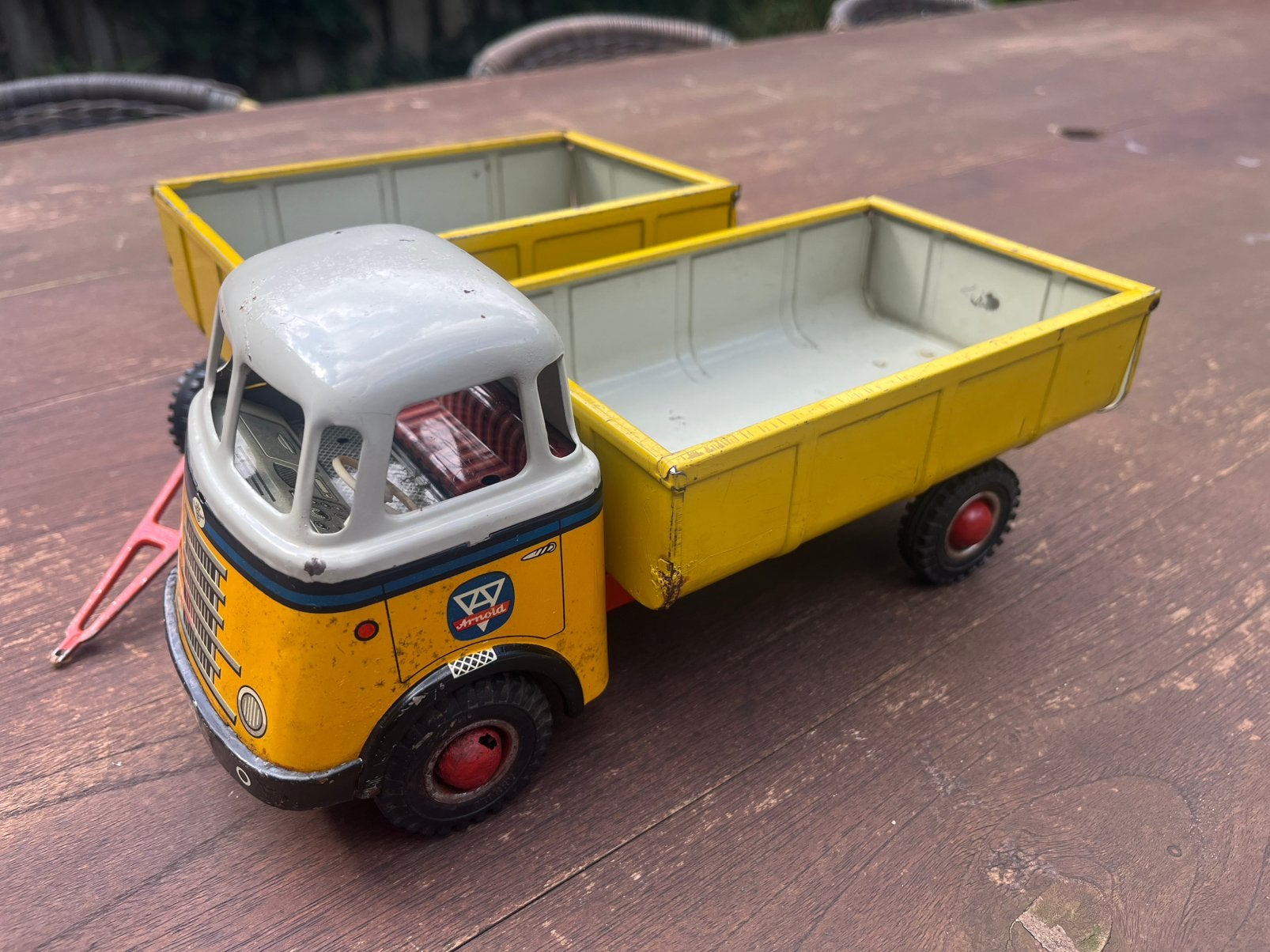Blikken arnold Germany DAF truck met oplegger vrachtwagen, Ophalen of Verzenden