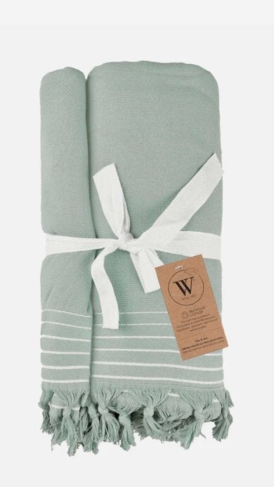 Hamam handdoek WALRA 2x NIEUW, Ophalen of Verzenden, Nieuw, Groen, Handdoek