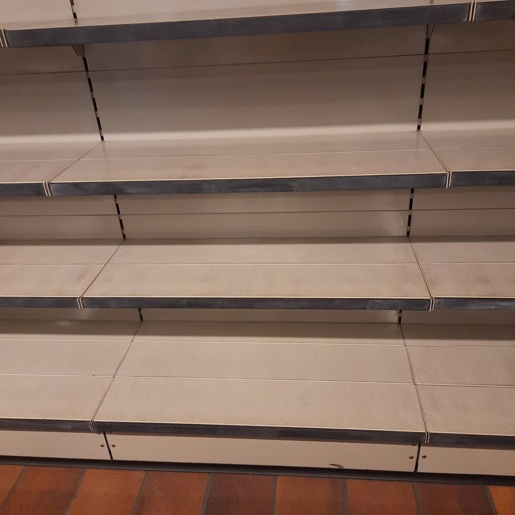 5m.x 2.25 stevig metalen rek/ stelling opslag garage/schuur, Ophalen, Gebruikt