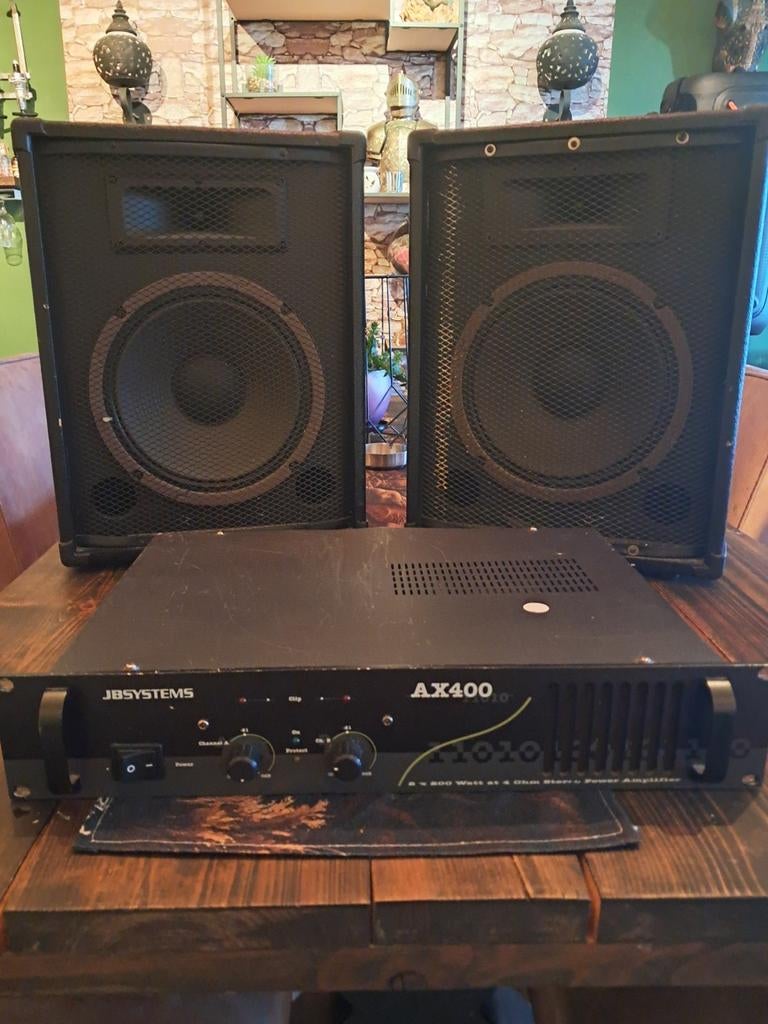 JB Systems AX400 versterker met speakers, Gebruikt, 120 watt of meer, Stereo, Ophalen