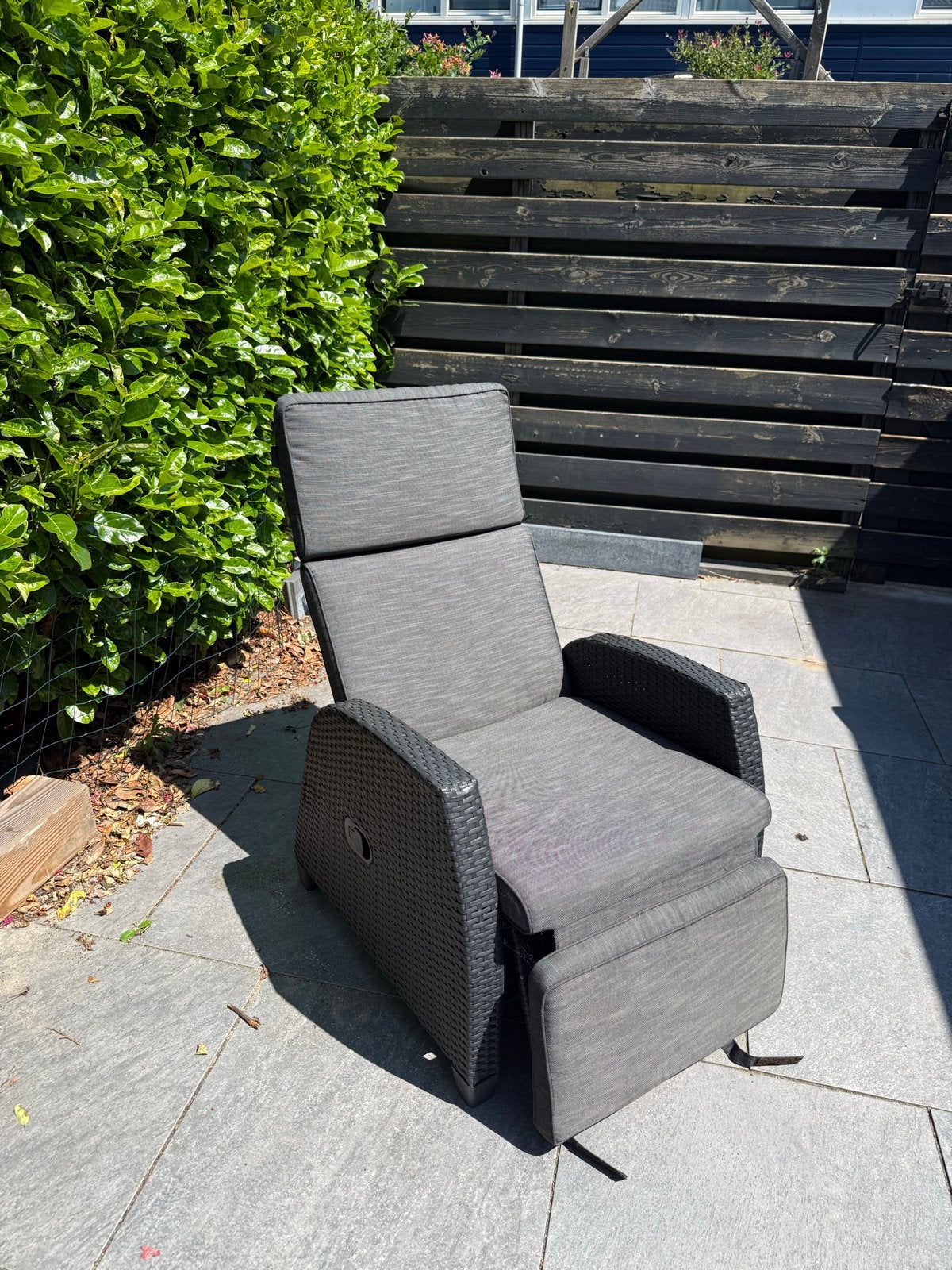 Comfortabele Lounge Tuinstoel - Verstelbaar, Tuin en Terras, Tuinstoelen, Ophalen, Zo goed als nieuw, Wicker, Verstelbaar